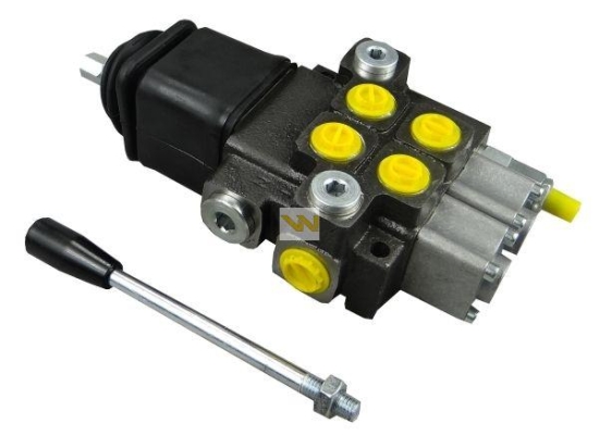 Rozdzielacz hydrauliczny 2-sekcyjny max przepływ 40L  z joystickiem  Waryński