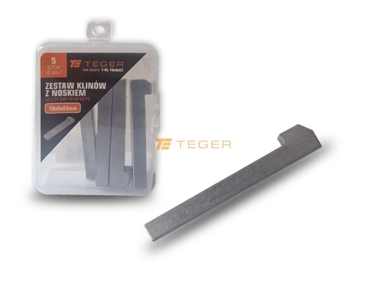 Klin z noskiem 10x8x55 TEGER, (sprzedawane po 5)
