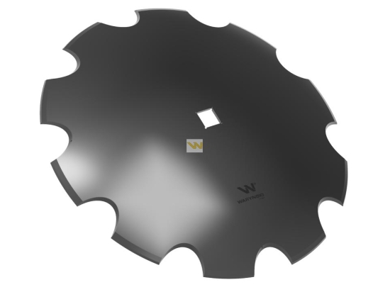 Talerz uzębiony Z-10 fi 610 otwór 35x35 grubość 6 mm stal borowa WARYŃSKI R