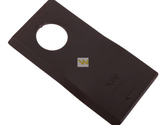Nóż. nożyk kosiarka prawy 100x48x3mm otwór 23 zastosowanie T683R Mortl WARYŃSKI ( sprzedawane po 25 )