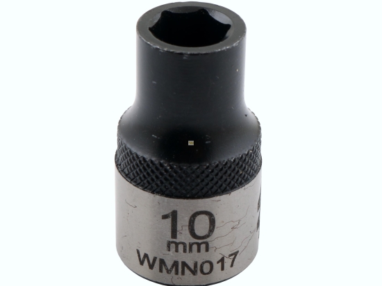 Nasadka sześciokątna 1/2". 10 mm. CrV50BV30. DIN 3124. Waryński