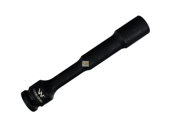 Nasadka udarowa 1/2", sześciokątna slim przelotowa ze stali CrMo 15mm długość 150 mm, stosowane w mechanice do kluczy udarowych, Waryński
