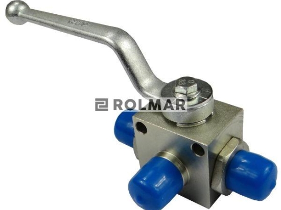Zawór kulowy hydrauliczny 3-drożny M18x1.5 z otworami montażowymi