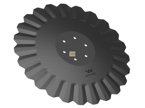 Talerz, tłoczony fi 560 mocowanie 6/120 grubość 5 mm stal borowa, Waryński