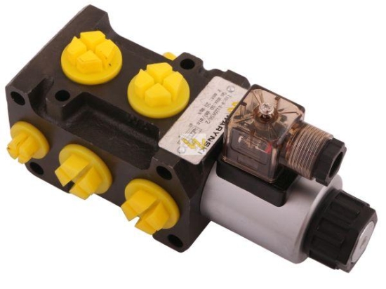 Dzielnik. zawór. elektrozawór kierunkowy elektromagnetyczny kontroli W-E12DVS6/2 (DVS6/50L) G1/2" 50L (24V DC) Waryński
