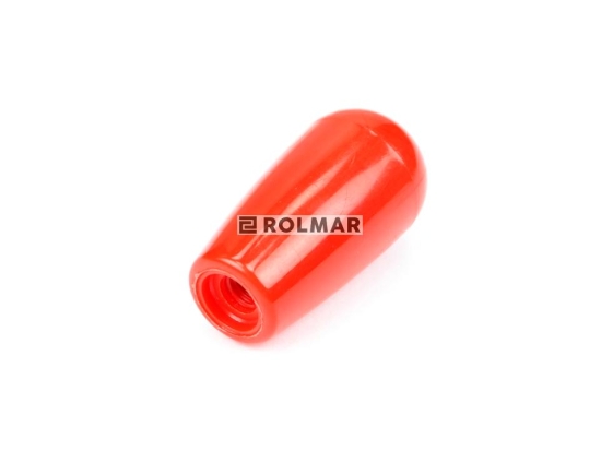 Gałka z gwintem czerwona M8 fi 26mm dł42mm