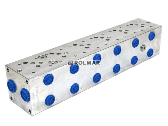 Płyta NG10 cetop 5- 6 sekcyjna (z zaworem przelewowym 50-380 bar) do elektrozaworów DL5