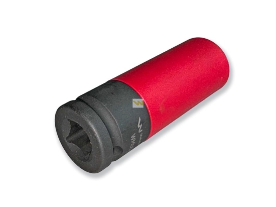 Nasadka udarowa 1/2 ze stali CrMo 21mm z magnesem i osłoną do felg aluminiowych Waryński