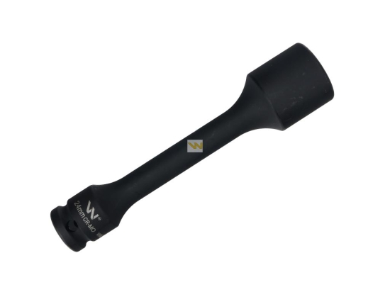 Nasadka udarowa 1/2", sześciokątna slim ze stali CrMo 24mm długość 150 mm, stosowane w mechanice do kluczy udarowych, Waryński
