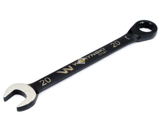 Klucz płasko-oczkowy 20 mm z grzechotką 72 zęby standard ASME B107-2010 Waryński