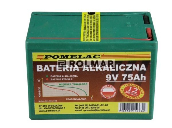 Bateria alkaliczna 9V 75Ah do ECOSTOP