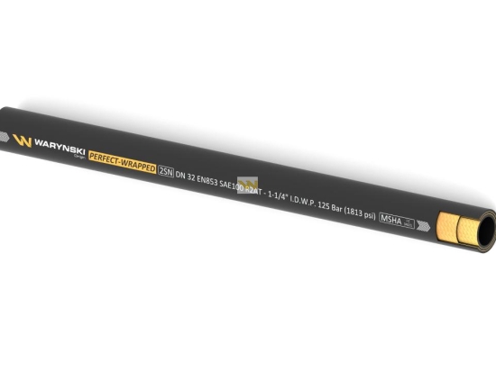 Wąż hydrauliczny do zakuwania PERFECT-WRAPPED 2SN DN32 2-oplotowy 125 Bar Waryński (sprzedawany po 10m)