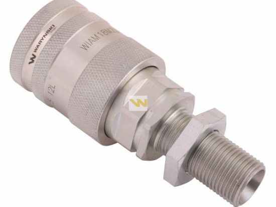 Szybkozłącze hydrauliczne gniazdo long z eliminatorem ciśnienia M18x1.5 gwint zew. EURO PUSH-PULL (9100818GL) (ISO 7241-A) Waryński