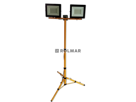 Zestaw statyw podwójny + 2 naświetlacze LED 50W 6000K + puszka z kablem zasilającym