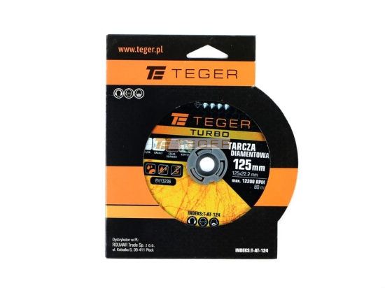 Tarcza diamentowa TURBO 125x22.23 mm TEGER