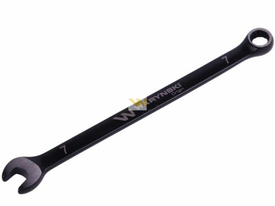 Klucz płasko-oczkowy 7 mm CrV standard ASME B107-2010 Waryński