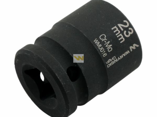 Nasadka udarowa sześciokątna 1/2". 23 mm. CrMo. DIN 3129. Waryński