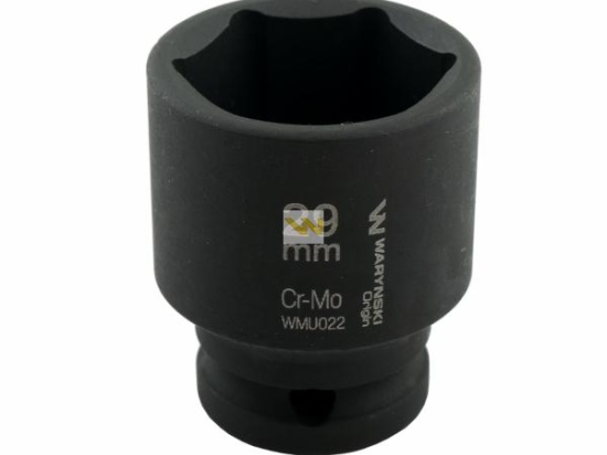 Nasadka udarowa sześciokątna 1/2". 29 mm. CrMo. DIN 3129. Waryński