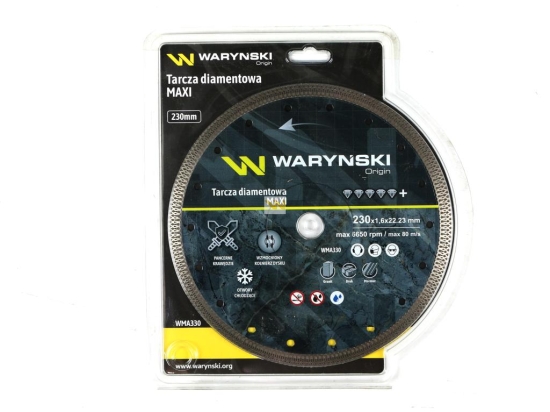Tarcza diamentowa MAXI 230 x 22.23 mm Waryński
