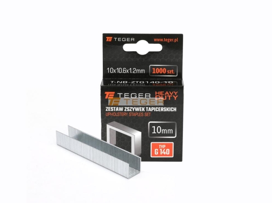 Zestaw zszywek tapicerskich HEAVY DUTY (typ G/140) 10/10,6/1,2mm / 1000 szt / TEGER
