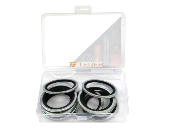 Podkładka metalowo gumowa z prowadzeniem BSP 1.1/4" TEGER ( sprzedawane po 10 )