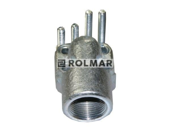 Adapter pompy hydraulicznej kątowy 4 otwory 3/4" 40 mm M6