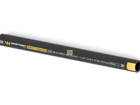 Wąż hydrauliczny do zakuwania PERFECT-WRAPPED 1SN DN32 1-oplotowy 63 Bar Waryński (sprzedawany po 10m)