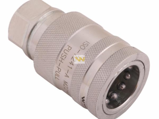 Szybkozłącze hydrauliczne gniazdo z eliminatorem ciśnienia M22x1.5 gwint wew. EURO PUSH-PULL (ISO 7241-A) Waryński