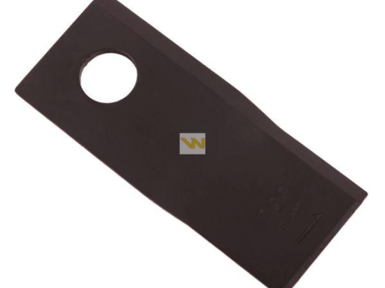 Nóż. nożyk kosiarka lewy 114x48x4mm otwór 19 zastosowanie 13800014 JF-Stoll WARYŃSKI ( sprzedawane po 25 )