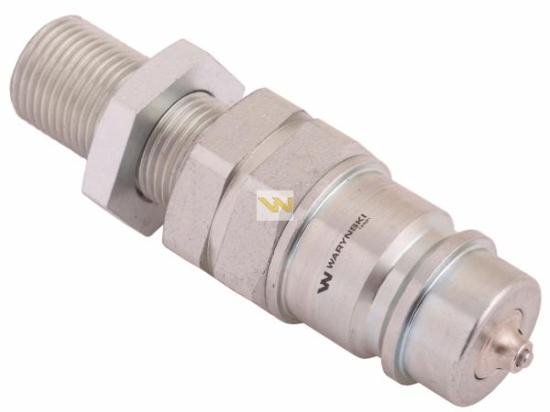Szybkozłącze hydrauliczne wtyczka long z eliminatorem ciśnienia M18x1.5 gwint zew. EURO (9100818W) (ISO 7241-A) Waryński