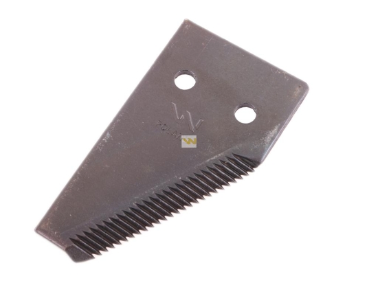 Nóż żniwny końcowy 84x45x3mm otwór 6.5 24 zęby zastosowanie 6112041 Claas WARYŃSKI ( sprzedawane po 25 )