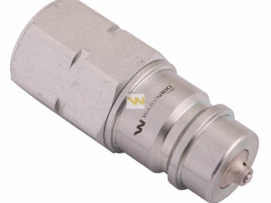 Szybkozłącze hydrauliczne wtyczka z eliminatorem ciśnienia M18x1.5 gwint wew. EURO (ISO 7241-A) Waryński