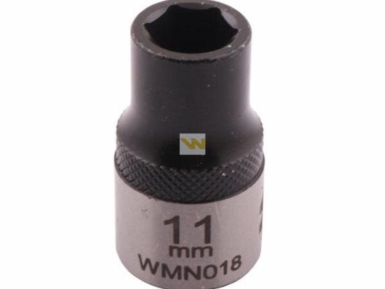 Nasadka sześciokątna 1/2". 11 mm. CrV50BV30. DIN 3124. Waryński