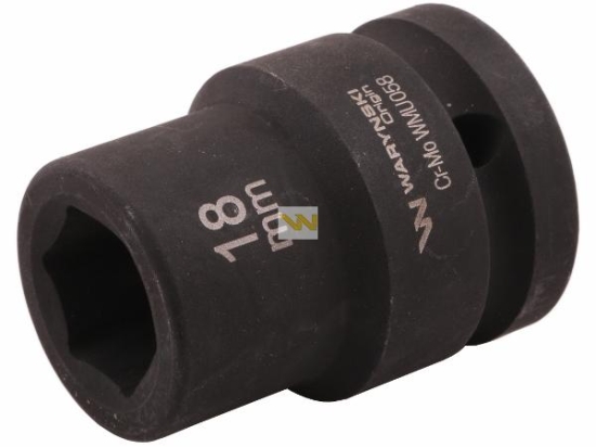 Nasadka udarowa sześciokątna 3/4". 18 mm. CrMo. DIN 3129. Waryński