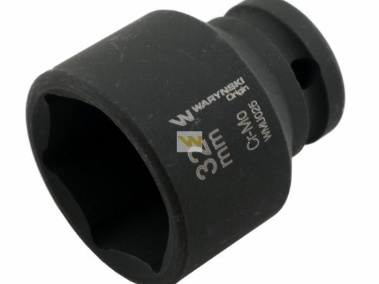 Nasadka udarowa sześciokątna 1/2". 32 mm. CrMo. DIN 3129. Waryński