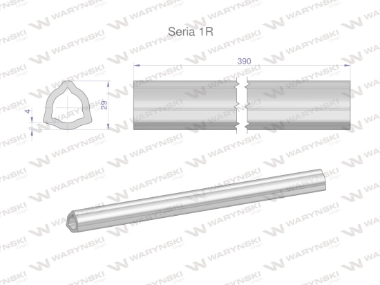 Rura wewnętrzna Seria 1R do wału 510 przegubowo-teleskopowego 29x4 mm 390 mm WARYŃSKI