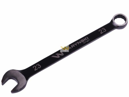 Klucz płasko-oczkowy 23 mm. CrV standard ASME B107-2010 Waryński