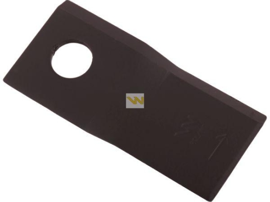 Nóż. nożyk kosiarka lewy 107x48x4mm otwór 18.5 zastosowanie 90261559 99361559 Vicon WARYŃSKI ( sprzedawane po 25 )