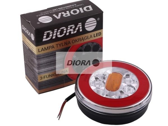 Lampa tylna zespolona okrągła 3-funkcyjna DIO001 LED DIORA