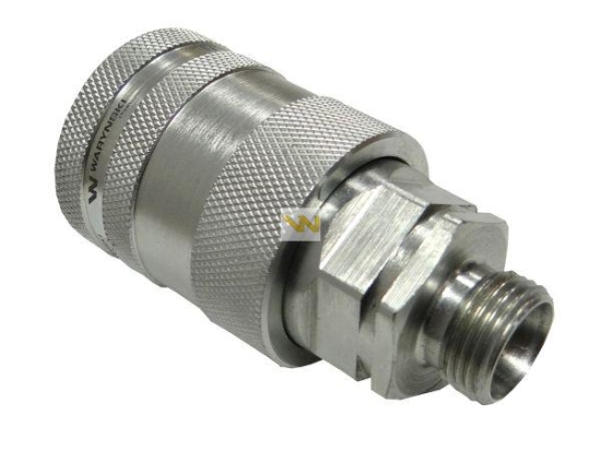 Szybkozłącze hydrauliczne gniazdo M18x1.5 gwint zewnętrzny EURO PUSH-PULL (9100818G) (ISO 7241-A) Waryński (opakowanie 50szt)