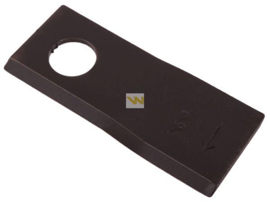 Nóż. nożyk kosiarka prawy 100x40x3mm otwór 19 zastosowanie 580290955 BCS Sipma WARYŃSKI ( sprzedawane po 25 )