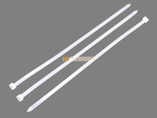 Opaski kablowe, opaski zaciskowe, tyrytytki, trytytki, 9.0 x 550mm 100 szt w worku transparentne odporne na UV, w elektrotechnice, elektronice, budownictwie i mechanice, Teger