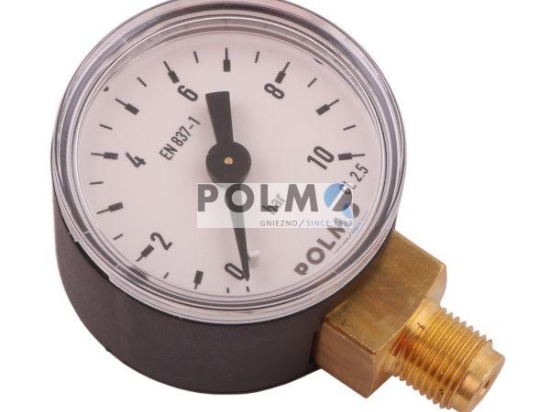 Manometr suchy M40 0-10 bar gwint G1/8" dolne przyłącze obudowa plastikowa POLMO