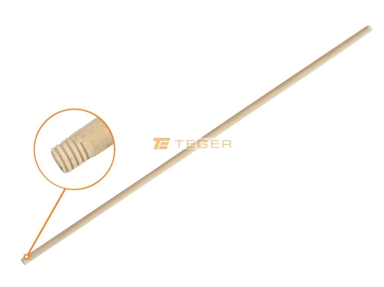 Trzonek drewniany 120cm (gwintowany) / TEGER (pakowane po 25 szt)