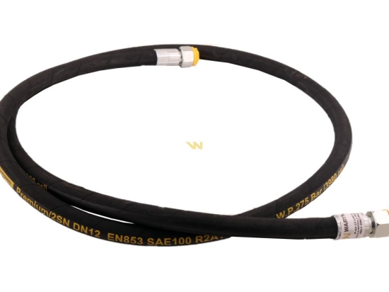 Przewód hydrauliczny 275 bar gwint M22x1.5 proste L-2200mm DN12-2SN (AA-13-2200; P11P11) 27.5MPa Waryński