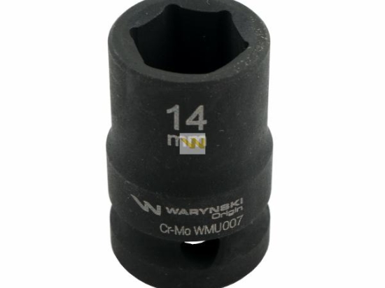 Nasadka udarowa sześciokątna 1/2". 14 mm. CrMo. DIN 3129. Waryński