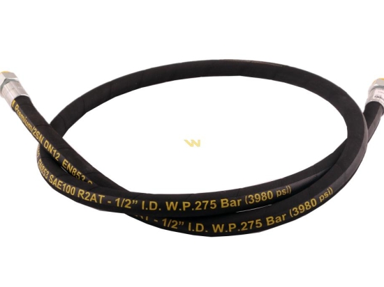 Przewód hydrauliczny 275 bar gwint M22x1.5 proste L-1700mm DN12-2SN (AA-13-1700; P11P11) 27.5MPa Waryński