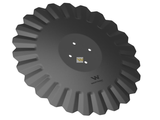 Talerz, tłoczony fi 560 mocowanie 4/98 grubość 5 mm stal borowa, Waryński