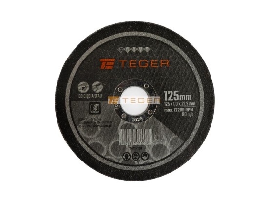 Tarcza korundowa do cięcia 125x 1.0 mm sprzedawane po 10 szt. TEGER