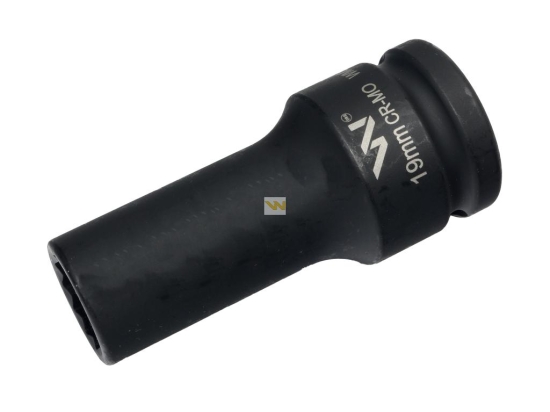 Nasadka udarowa 3/4" dwunastokątna ze stali CrMo 19mm bardzo długa D90 SLIM Waryński